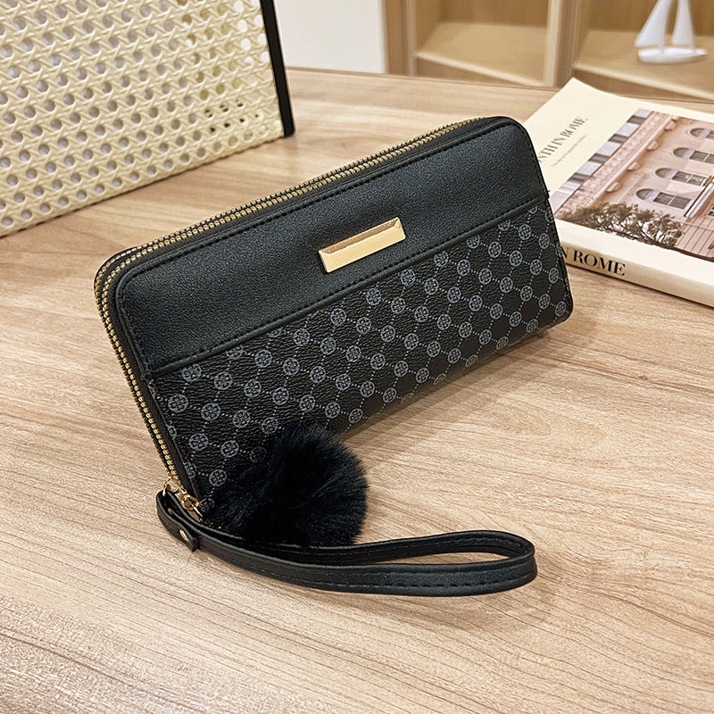 Women's Long Printed Color Korean Style Multiple Slots Change Packet Bags
