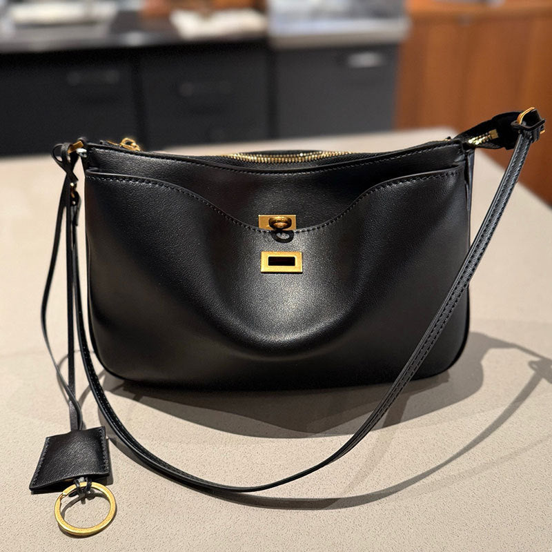 Women's First Layer Cowhide Kelly Cow Leather Women's Shoulder Bag