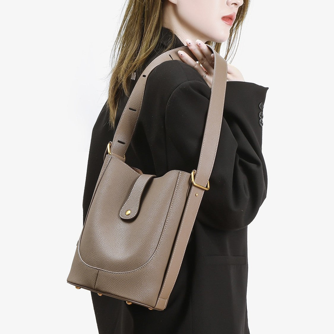 Elegant New Design Cowhide Commuter High-grade Women's Shoulder Bag
