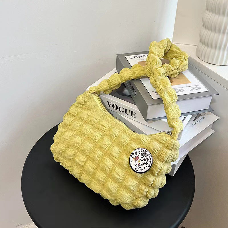 Women's Cloud Fashion One Solid Color Portable Bags
