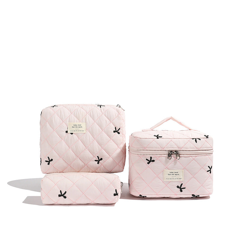 Korean Style Bowknot Niche Pencil Storage Cosmetic Bags