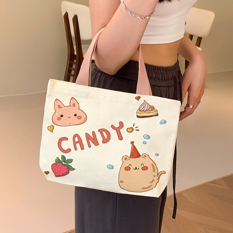 Women's Canvas Cartoon Cabs Korean Style Bags