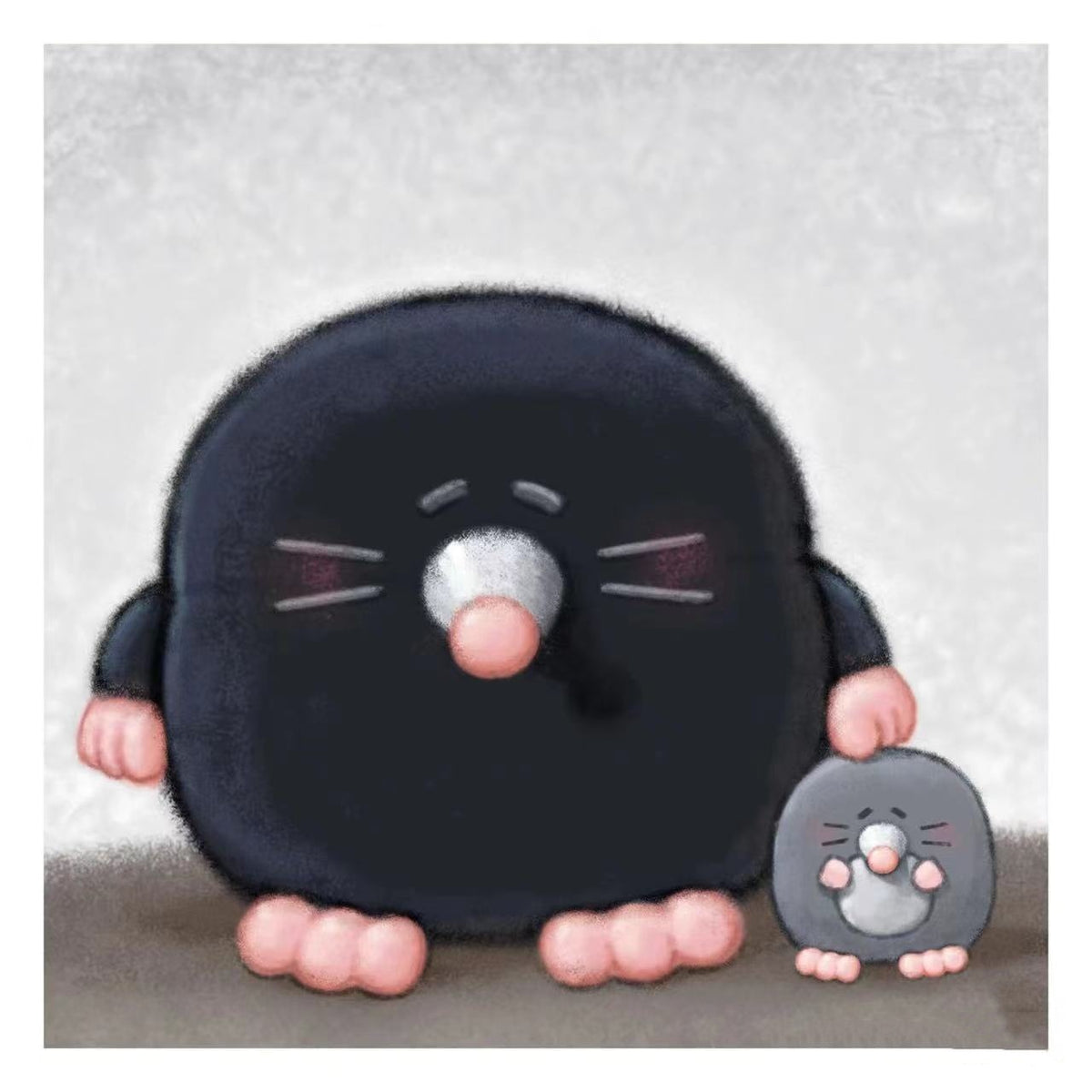 Mole Disk Couple Birthday Gift Plush Women's Messenger Bag