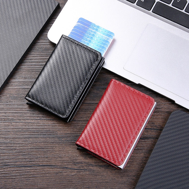 Men's Swiping Automatic Pop-up Slim Credit Metal Card Holder