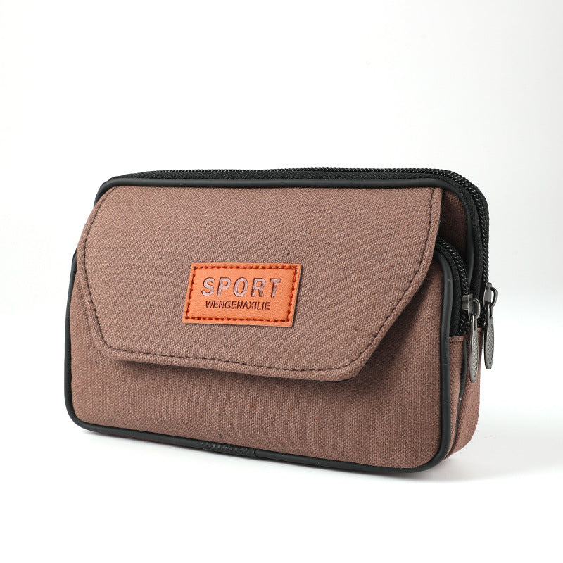 Men's Canvas Mobile Multifunctional Construction Site Men's Waist Packs
