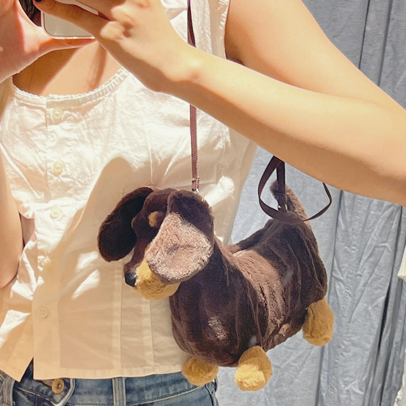 Dog Plush Toy Doggy Cute Cartoon Crossbody Bags