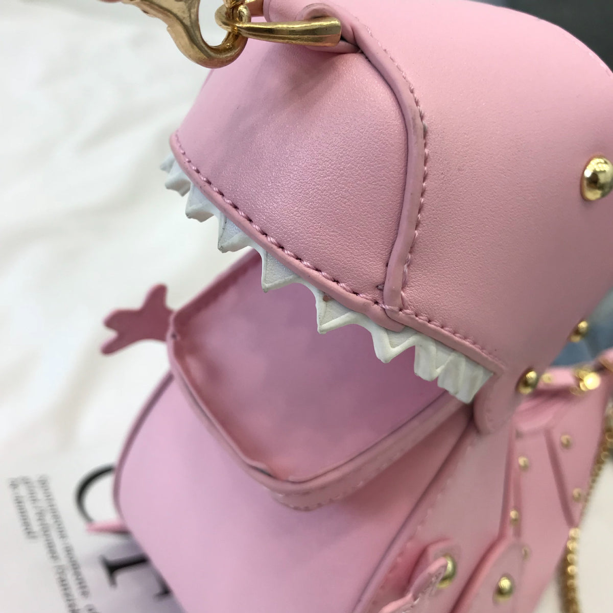 Three-dimensional Dinosaur Personality Rivets Cartoon Animal Women's Shoulder Bag