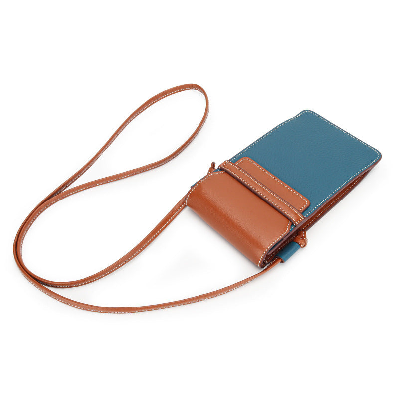 Genuine Leather Vertical First Layer Cattlehide Phone Bags