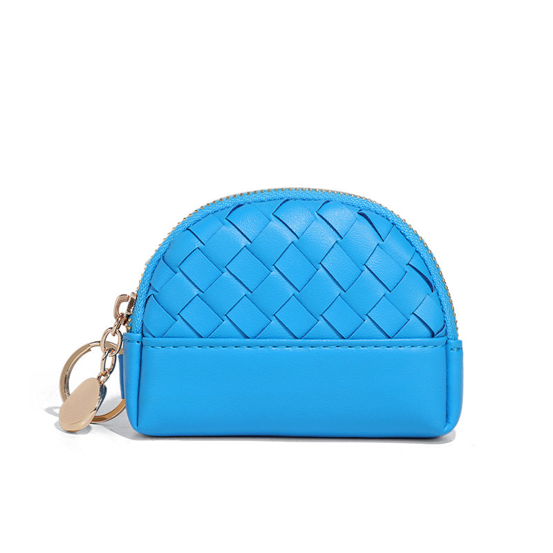 Creative Women's Hand-woven Simple Leather Zipper Ladies Wallet