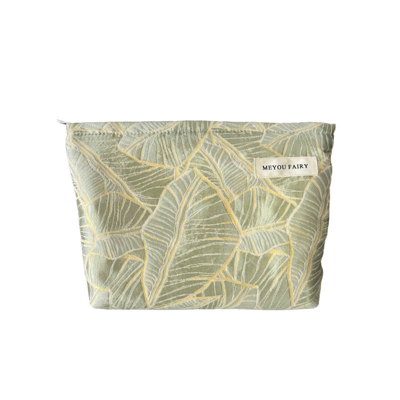 Simple Solid Color Leaves Storage Portable Hand Bags