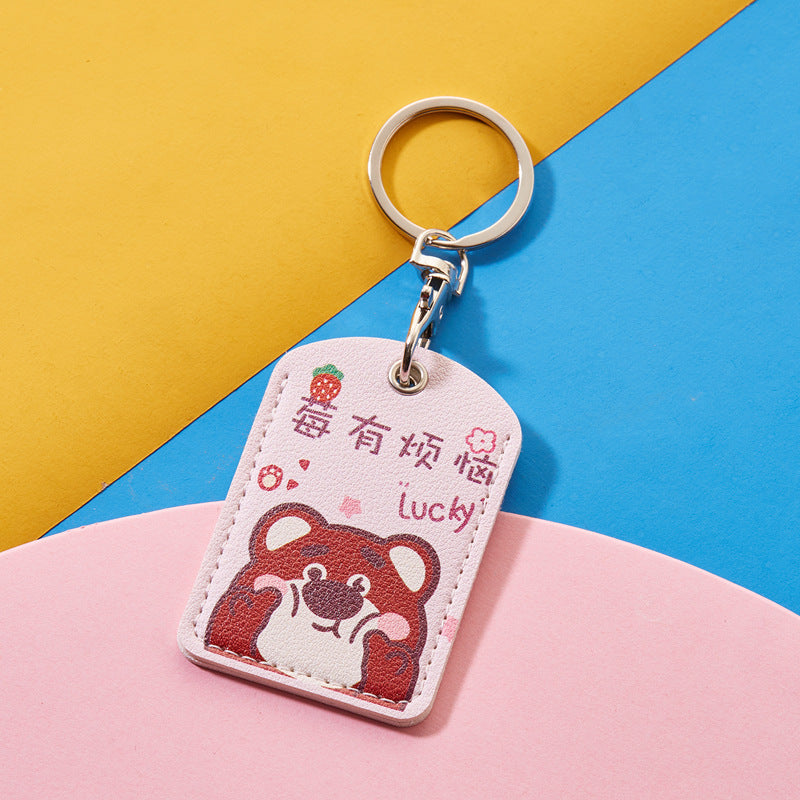 Rectangular Community Control Protective Elevator Leather Card Holder