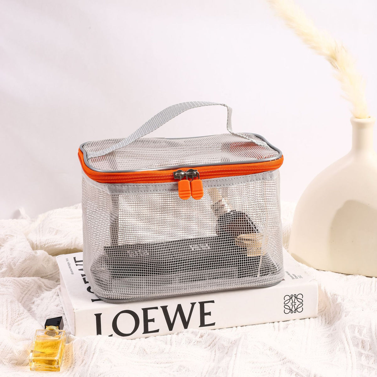 Mesh Large Capacity Portable Storage Wash Cosmetic Bags
