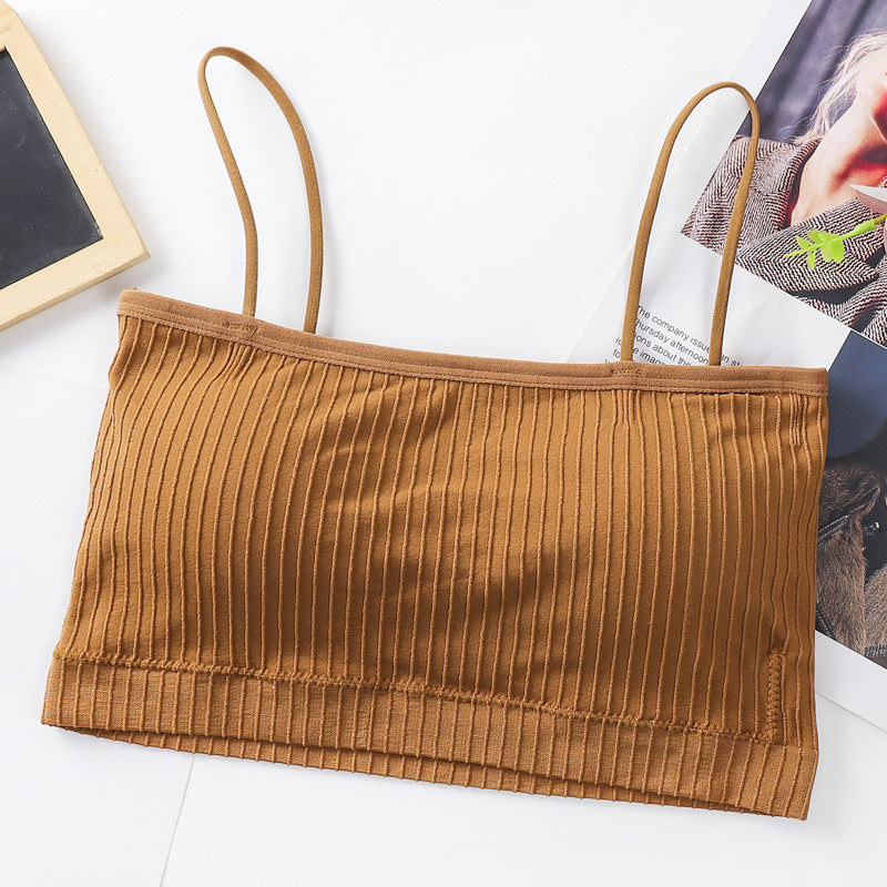 Women's Strapless Undershirt Chest Wrap Tube Top Tanks Camis