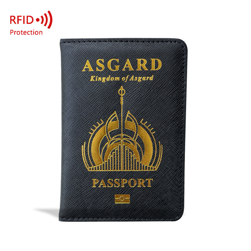 Cross Pattern Passport Cover Leather Position Card Holder