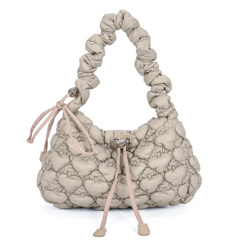 Women's Minority Fashion Underarm Pleated Cloud Personalized Bags