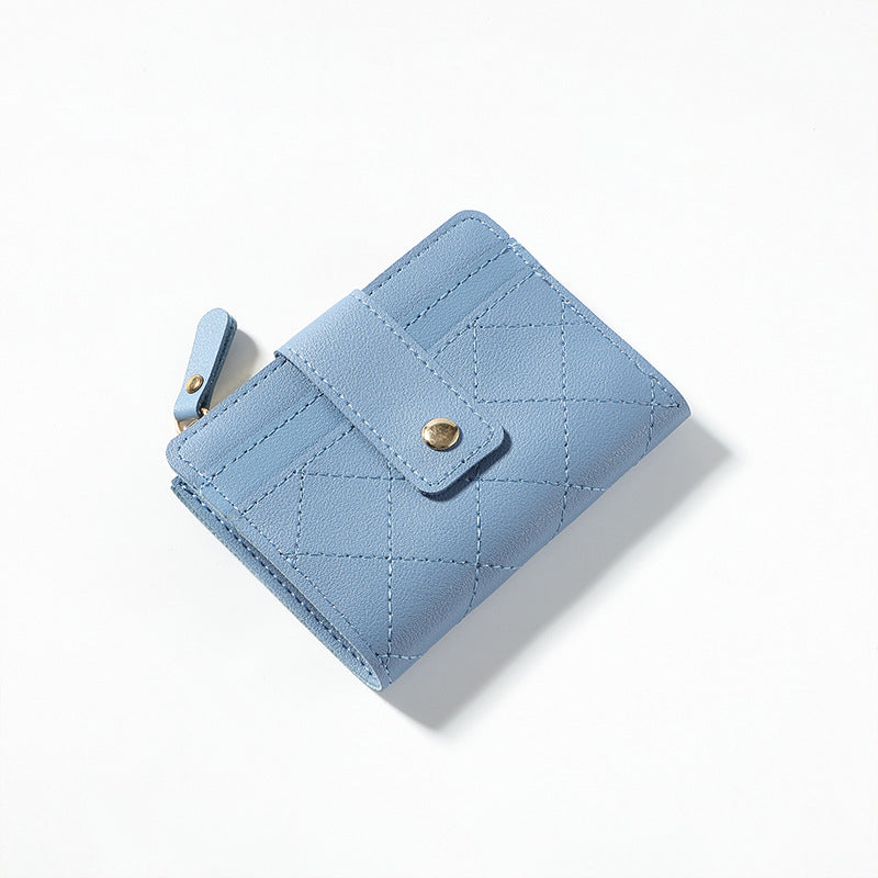 Women's Short Solid Color Summer Zipper Ladies Wallets