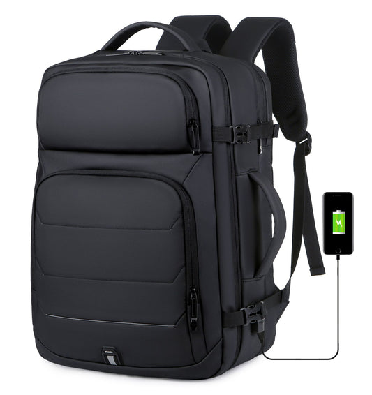 Men's Large Capacity Expansion Reflective Business Commute Backpacks