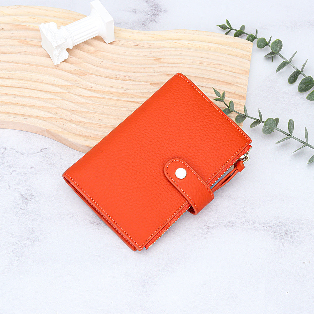 Women's Fashion Vertical Folding Large Capacity First Ladies Wallet