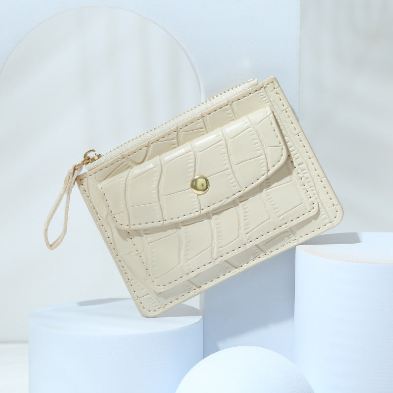 Multifunctional Zipper Multiple Slots Custom Leather Coin Purses