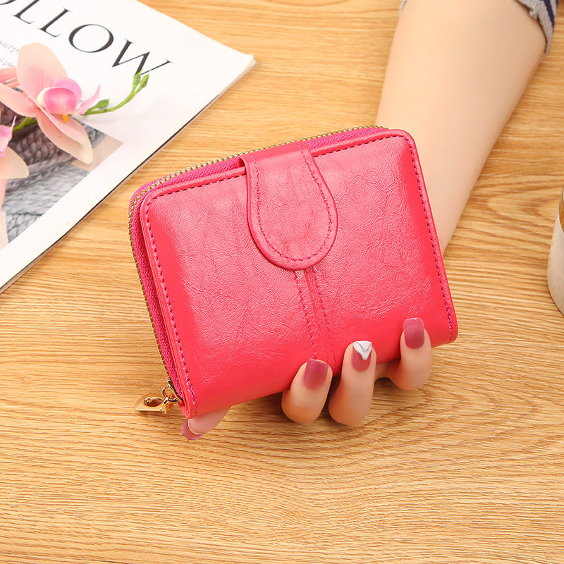 Women's Short High-grade Clutch Multiple Slots Large Ladies Wallet