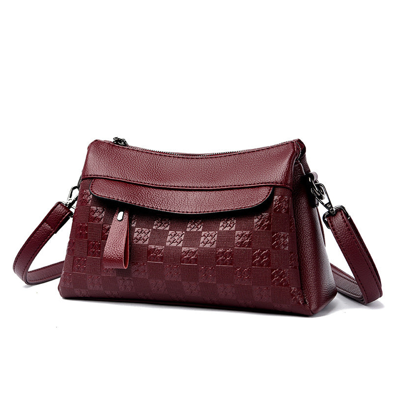 Women's Texture Soft Leather Mother Simple Versatile Large Bags