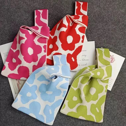 Korean Style Woolen Yarn Fashion Simple Knitted Handbags