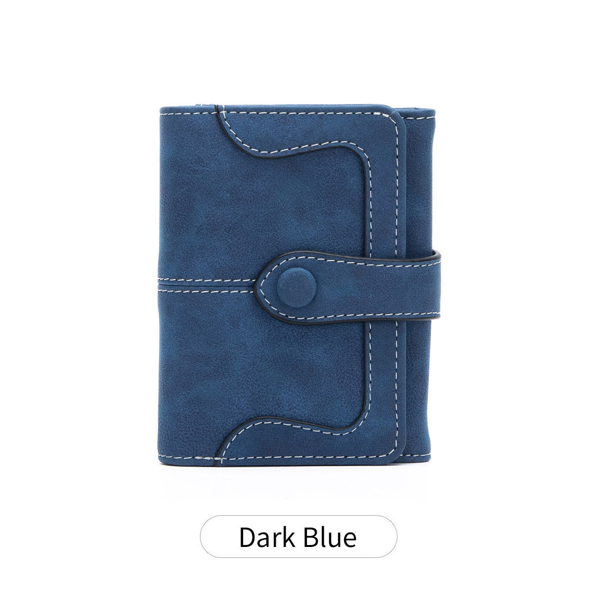 Women's Simple Fashion Clutch Vintage Frosted Two Ladies Wallet