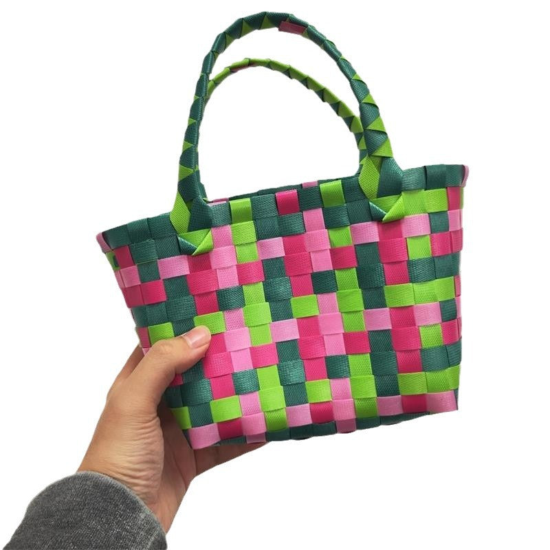 Children's Basket Woven Prototype Portable Vegetable Gift Birthday Handbags