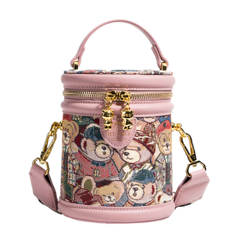 Women's Source Fashion Round Cute Bear Women's Messenger Bag