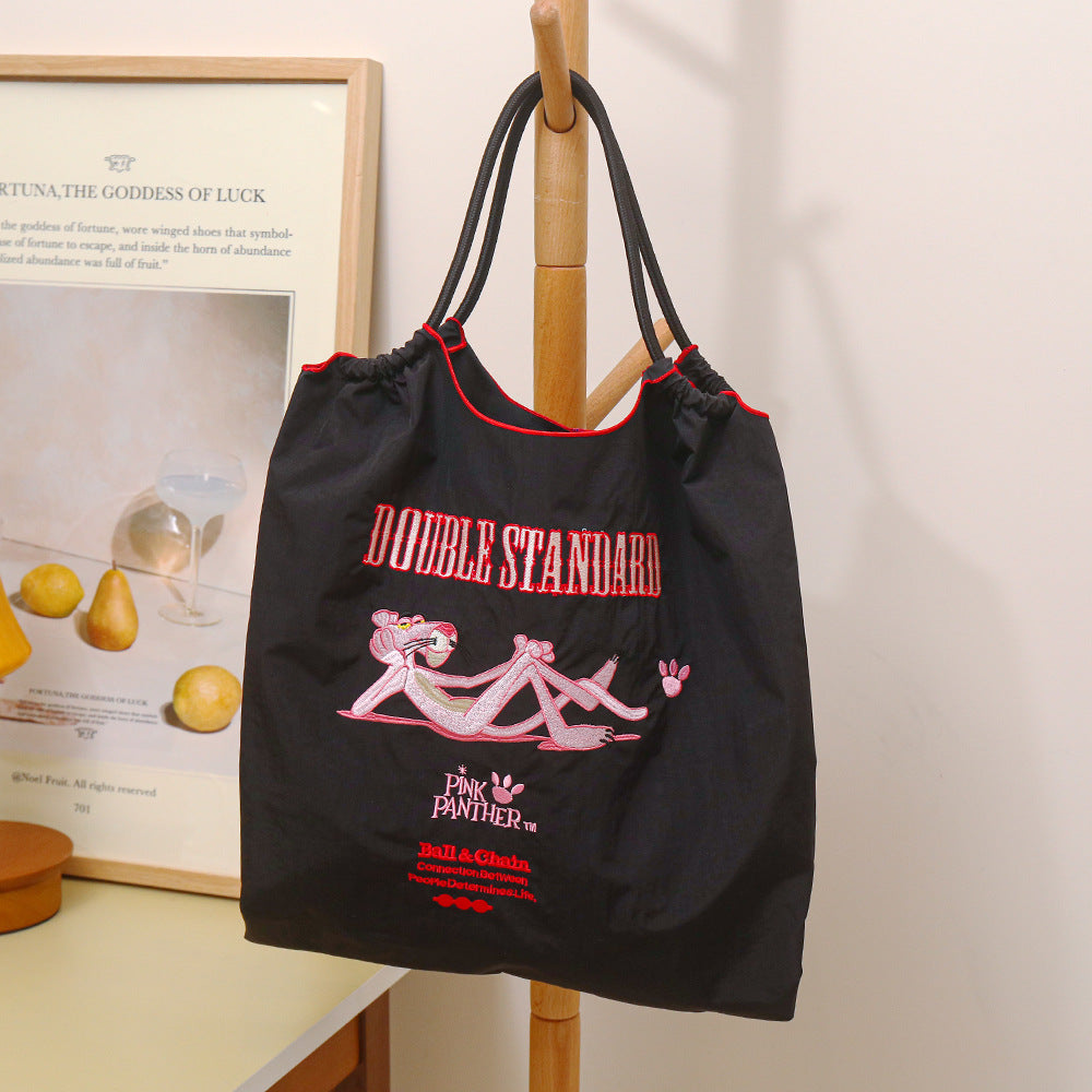 Nylon Embroidered Fashion Niche Large Capacity Women's Shoulder Bag