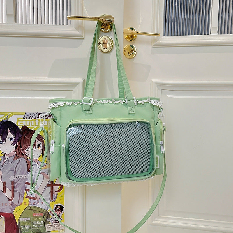 Cute Bow Cartoon Sweet Two-dimensional Transparent Large Bags