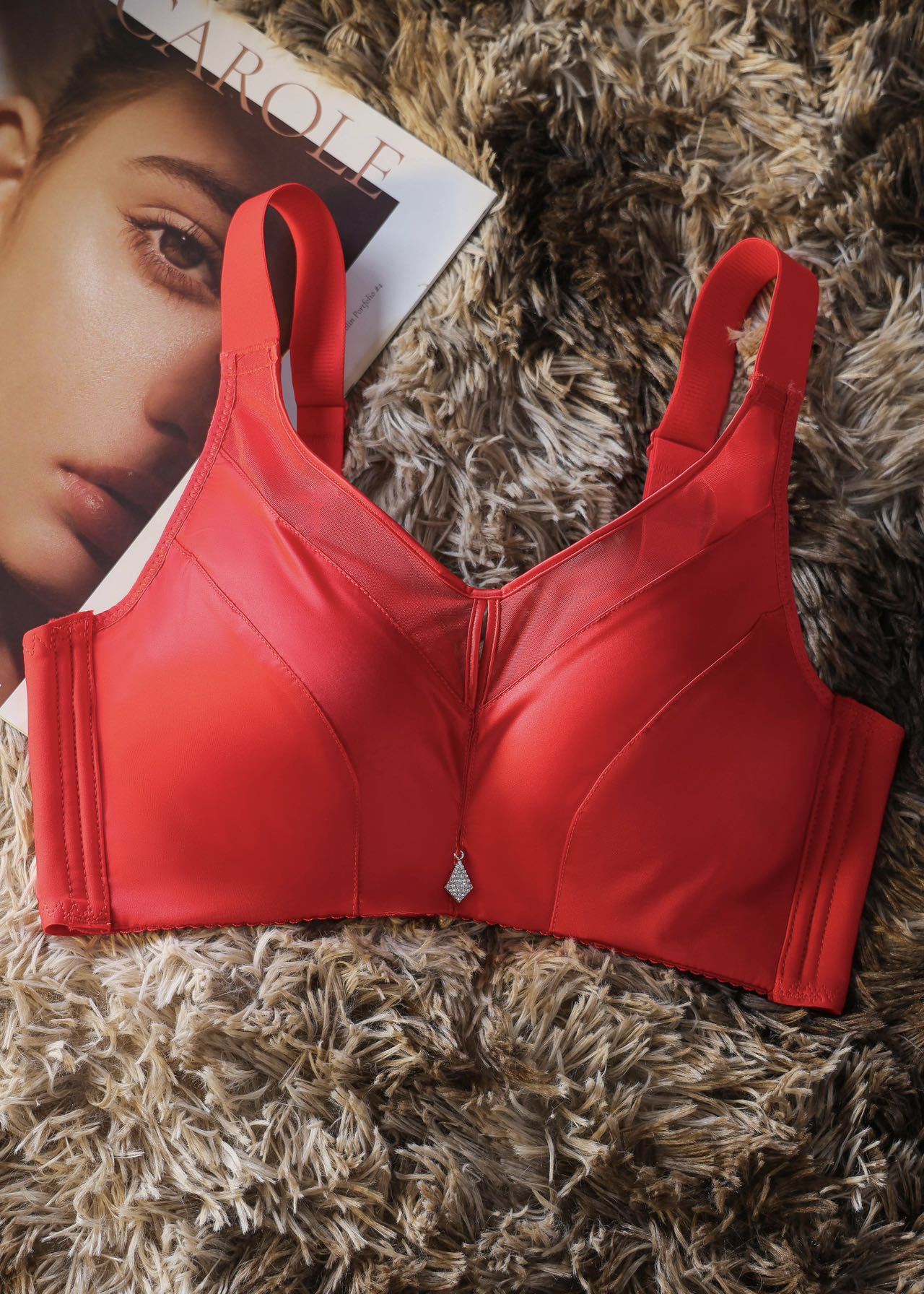 Light Luxury Satin Tube Top Big Bras