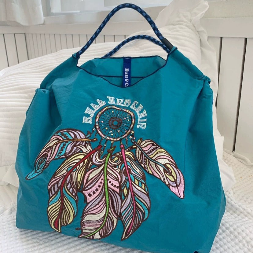 Minority Embroidered Environmental Protection Cloth Female Large Capacity Totes Handbags