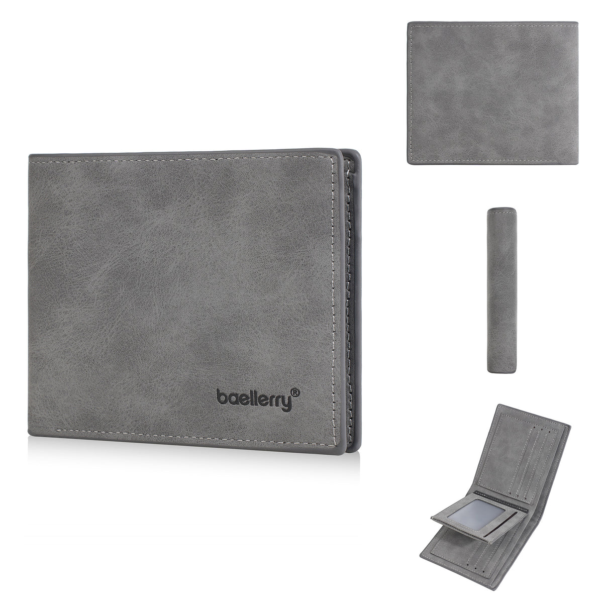 Men's Short Minimalist Multiple Slots Frosted Horizontal Men's Wallet