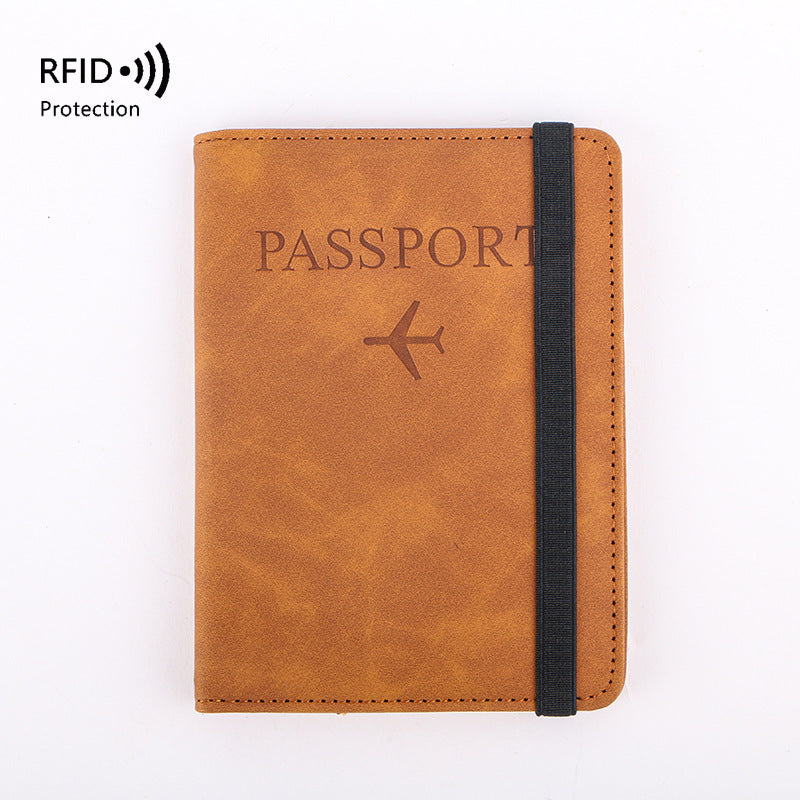 Passport Simple Multifunctional Abroad Leather Cover Card Holder