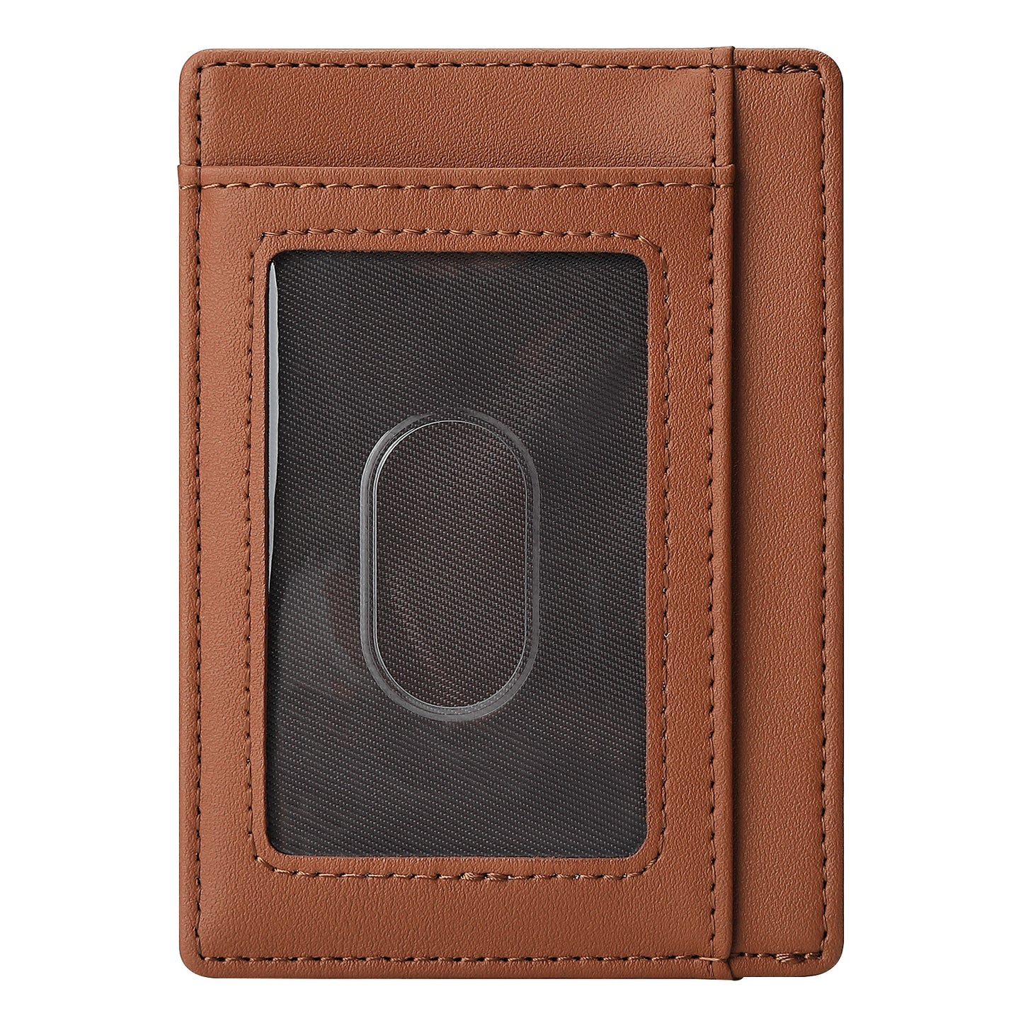 Leather Can Order Swiping First Layer Card Holder