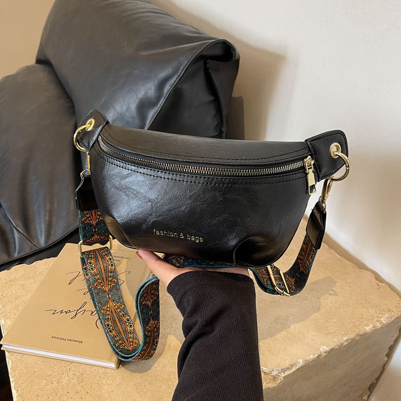 Women's Fashionable Simple One Slanted Soft Leather Women's Shoulder Bag