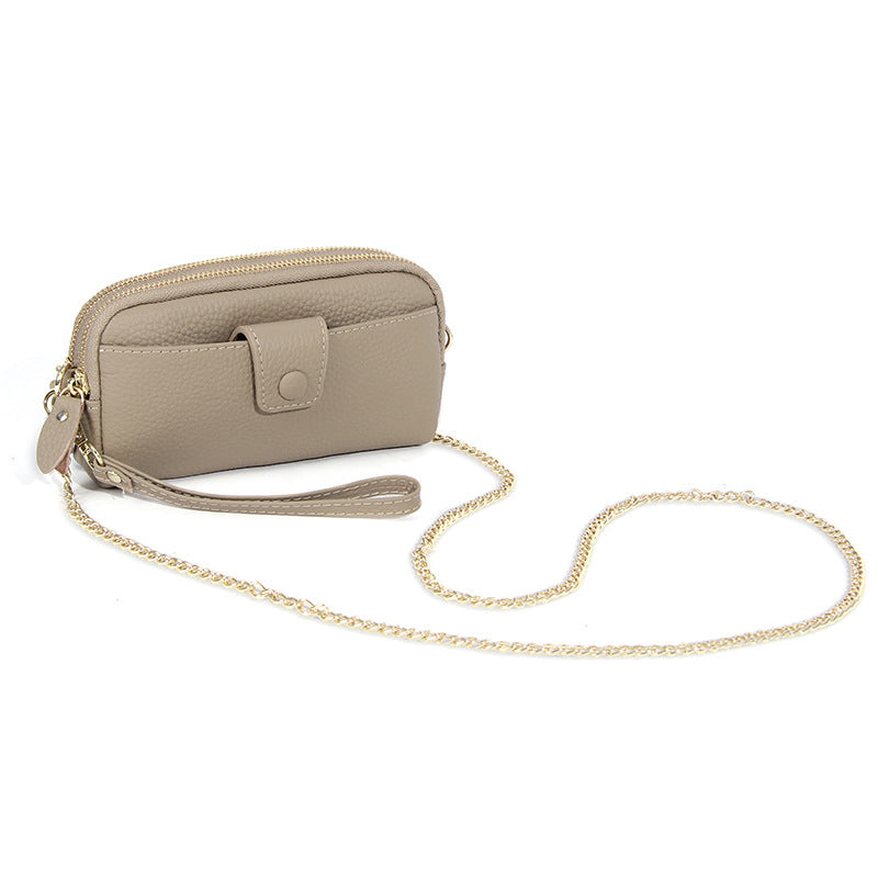 Women's Cowhide Long Simple Mother Genuine Leather Bags
