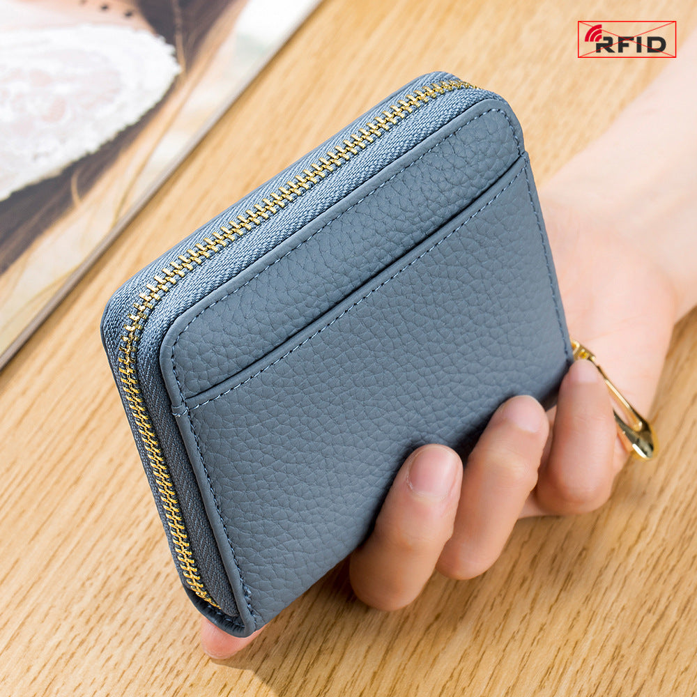 Women's Genuine Leather Fashion Short Niche Pocket Ladies Wallets