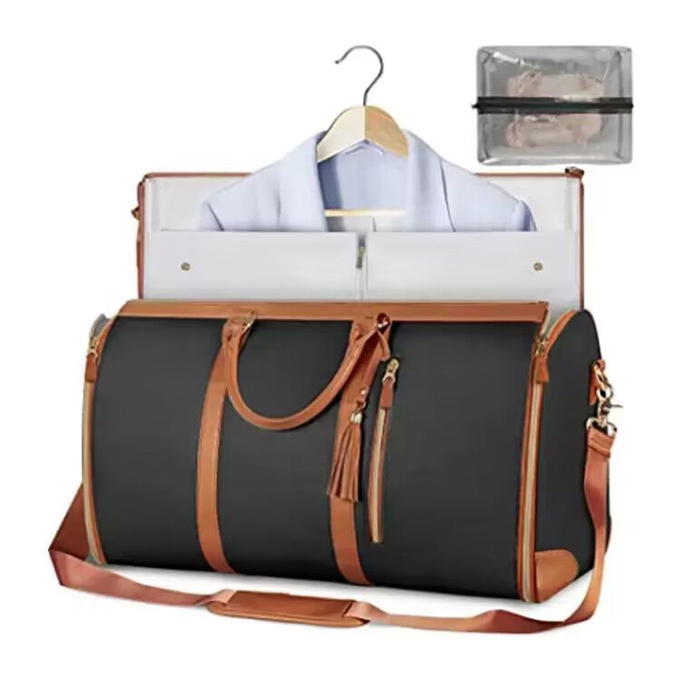 Large Leather Folding Suit One Capacity Travel Bags
