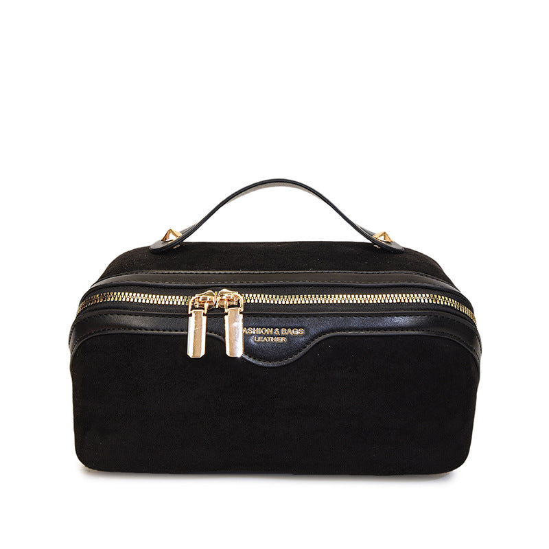 Retro Large Capacity High-grade Portable Cosmetics Storage Makeup Bag