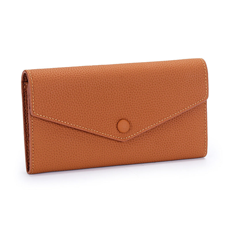 Women's Full Cowhide Long Large Capacity Genuine Leather Ladies Wallet