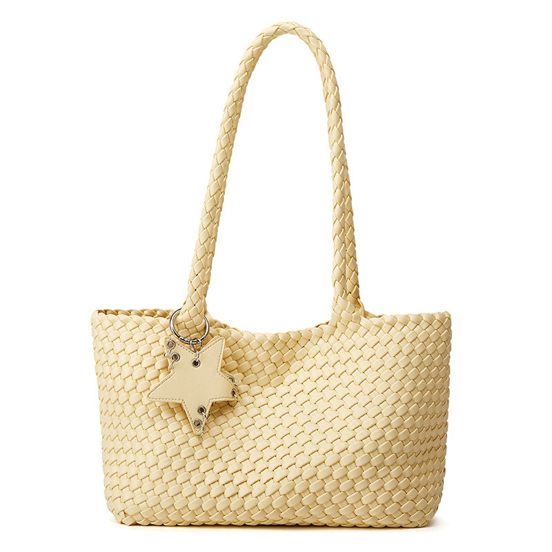 Women's Horizontal Hand-woven Large Capacity Mother Portable Women's Shoulder Bag