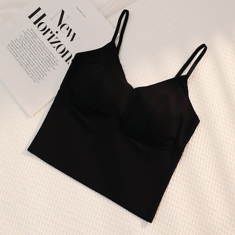 Ice Silk Seamless Safety Beauty Back Tanks Camis