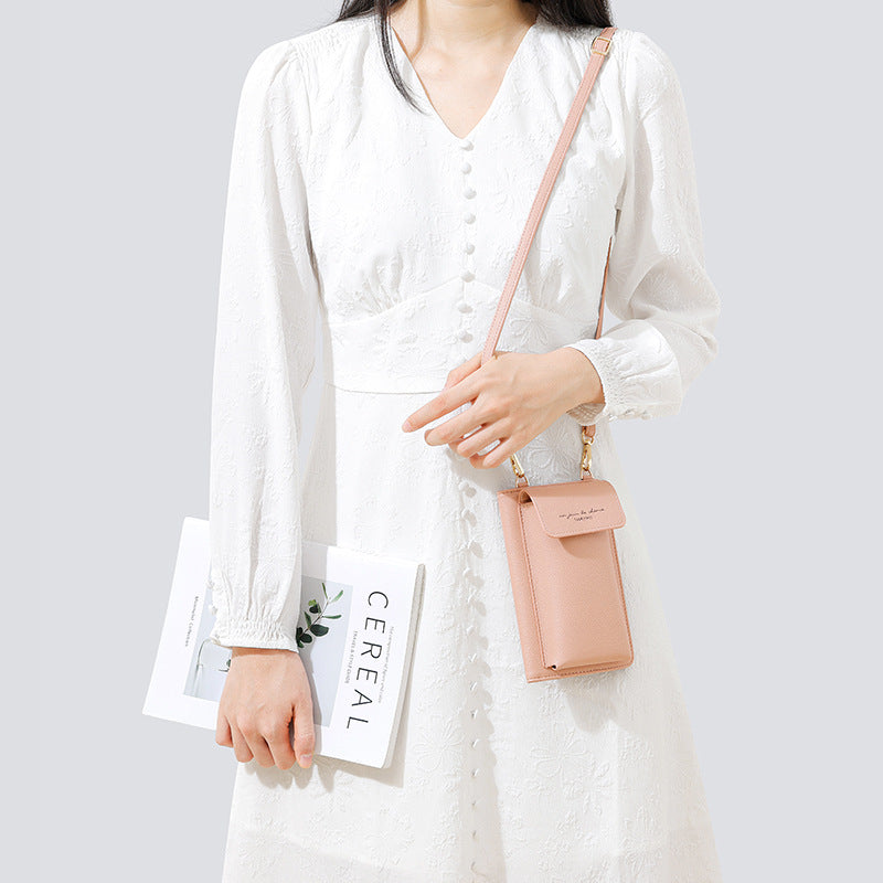 Women's Simple Large Capacity Mobile Passport Portable Certificate Storage Phone Bags