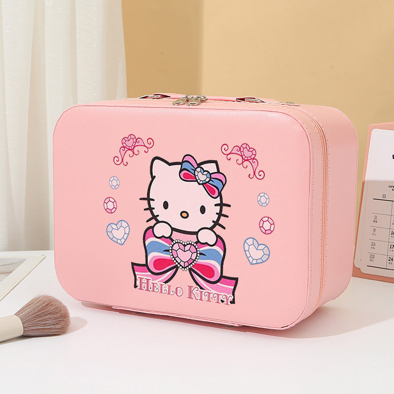 Portable With Mirror Cartoon Clow Hand Account Gu Storage Makeup Bag