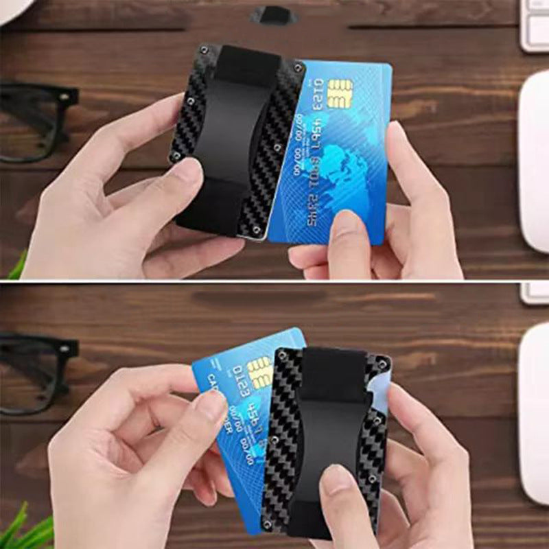 Metal Carbon Fiber Swiping Blocking Technology Card Holder