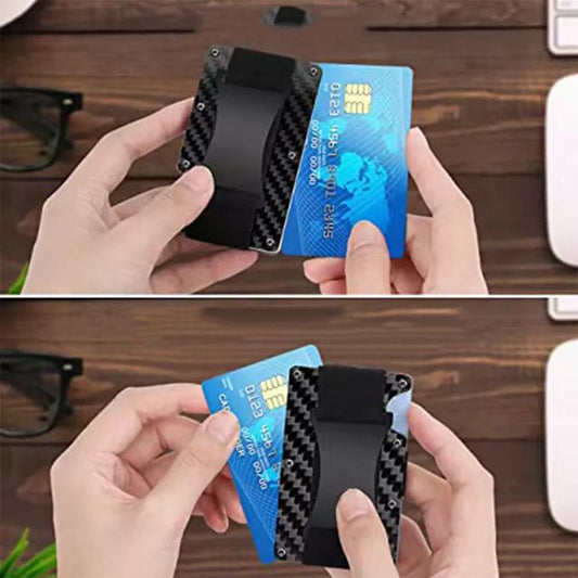 Metal Carbon Fiber Swiping Blocking Technology Card Holder