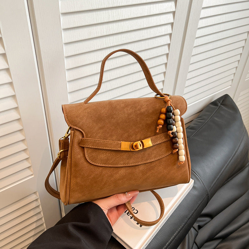 Women's Deerskin Veet Fashionable Retro Winter Texture Western Style Light Luxury Women's Shoulder Bag