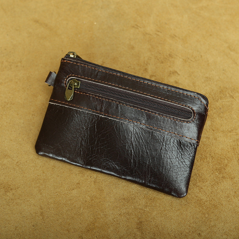 Men's Retro Genuine Leather First Layer Cowhide Coin Purses
